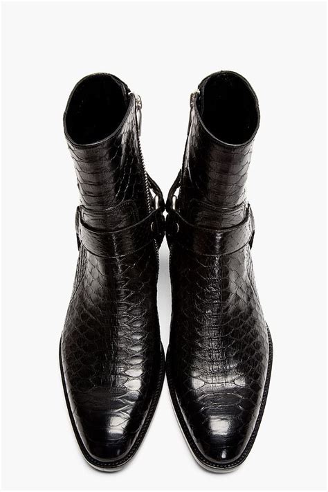 red snakeskin boots ysl men's|YSL men's boots.